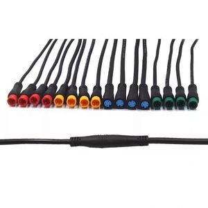 2pin 3pin 4pin 5pin <span class=keywords><strong>6pin</strong></span> mini dây điện xe đạp M8 IP65 kết nối không thấm nước - Product Image 2