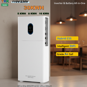 Système hybride et batterie tout-en-un 30 kWh 12 kW 8000+ cycles avec BMS 120V/230V pour stockage domestique hors réseau Tianriko - Product Image 2