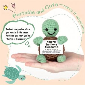 Hot Selling Handmade Crochet Emotional Support <b>Turtle</b> Decoration Popular Positive Animal Emotion Novelty Gifts for Emotional - Product Image 5