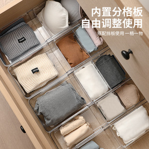 Extendable Transparent <b>Storage</b> <b>Box</b> With Partitions For Drawer Kitchen Tableware Organizing - Product Image 3