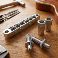 B10BB Chrome Plated Electric Guitar Roller Bridge Made in Korea Stringed Instrument Parts & Accessories