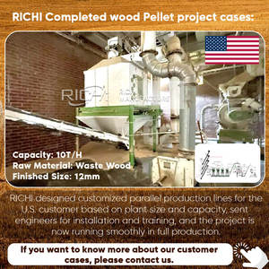 קו ייצור אוטומטי של כדורי עץ RICHI 1-10 טון, קו ייצור כדורי ביומסה בהתאמה אישית מעץ אקליפטוס ועץ אורן - Product Image 5