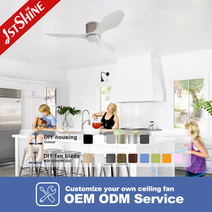 1stshine Led Ventilador de techo 2 en 1 <span class=keywords><strong>con</strong></span> opción de luz o sin luz Perfil bajo ABS Blades Ventilador de techo <span class=keywords><strong>con</strong></span> motor de CC - Product Image 4
