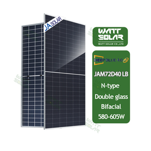 JA 600 W Utilisation commerciale 550w 585w Module solaire bifacial de type N 630W 600 Watt 620W 700W 610W Panneaux solaires photovoltaïques MONO - Product Image 1