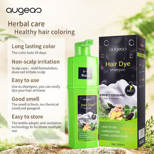 200ML etiqueta privada a base de hierbas burbujas instantáneas hombre y mujer de larga duración permanente sin amoníaco color negro tinte para el cabello champú 3 en 1 - Product Image 3