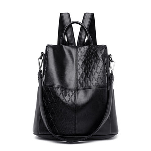 Shoulder Bag New Fashion PU <b>Leather</b> <b>Large</b> Capacity Simple <b>Backpack</b> Casual Women's Bag Multifunctional Handbag - Product Image 1