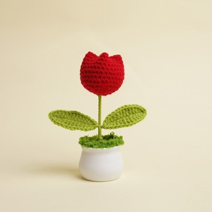 Bouquet <span class=keywords><strong>de</strong></span> tulipes tissé à la main, plantes en pot élégantes pour la Fête des Enseignants, la Journée des Enfants et Thanksgiving, cadeau pour stand <span class=keywords><strong>de</strong></span> marché nocturne - Product Image 1