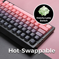 Teclado Mecánico Inalámbrico MCHOSE G75 Pro, Diseño 75%, Montaje Gasket, 5 Capas de Amortiguación, Retroiluminación RGB, Tri-Modo, Interruptores Intercambiables en Caliente