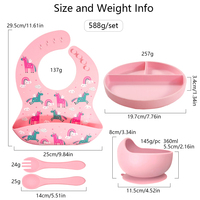 Fournitures de pépinière personnalisé bébé Silicone bavoir assiette bol cuillère fourchette sans BPA PVC gratuit étanche en gros enfants vaisselle