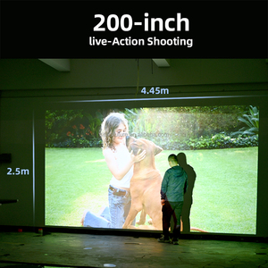 โปรเจคเตอร์ขนาดเล็กพกพา Widevine L1 Android GTV 1080P 4K LCD โฮมเธียเตอร์ โปรเจคเตอร์วิดีโอระยะฉายสั้น CE ROHS OEM U001 - Product Image 2