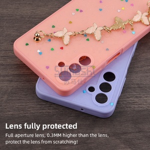 Coque de téléphone en époxy scintillant avec motif papillon pour Motorola G <span class=keywords><strong>Stylus</strong></span> 5G 2022, pour iPhone 16 15 avec sangle, pour <span class=keywords><strong>Xiaomi</strong></span> 11T Pro - Product Image 3