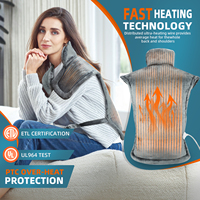 Fitease Customized Dark Gray 60*100cm Large Size Heating Blanket Washable Soft Flannel Full Body Relief Heated Shawl