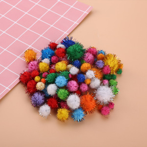 Tinsel Pom Poms Boules Bouffantes Pompons Paillettes pour Chat Chatons Arts Artisanat Jouets Bricolage Artisanat De Noël Accessoires De Couture - Product Image 6