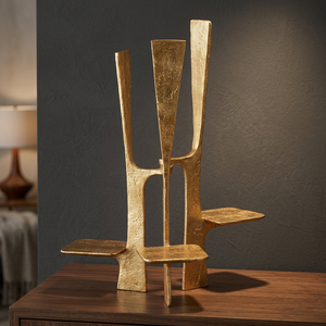 Candelabro de Metal de Cinco Brazos Plateado Candle Couture, Decoración Duradera para el Hogar - Product Image 6