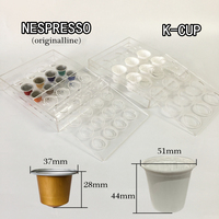 Ensemble complet de capsules de café en aluminium comprenant une machine de scellage manuelle de type mini/une plaque de remplissage et des gobelets Nespresso vides