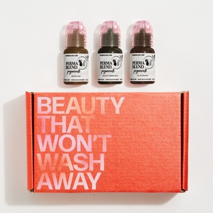 Pigmentos de mezcla <span class=keywords><strong>Perma</strong></span> semipermanente para cejas, muestra gratuita, logotipo personalizado, producto de maquillaje permanente aceptado para uso de artistas de tatuajes de cejas - Product Image 5