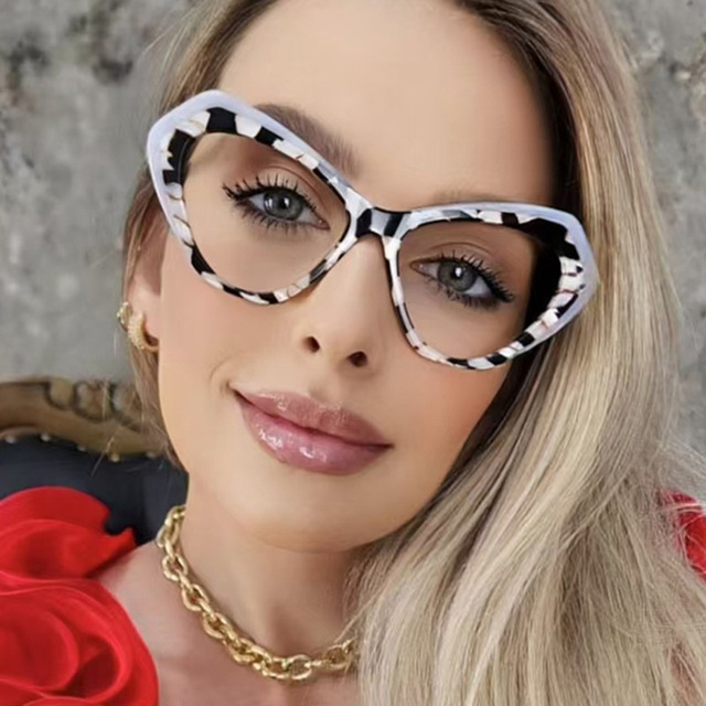 Wholesale Classic Style Anti Blue Ray Glasses Retro Spectacles Optical Oversize Geometric Eyewear Flat TR90 Frame Glasses TR5235