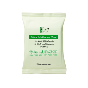 Lingettes nettoyantes aux herbes naturelles 100 feuilles Formule K-Beauty Tous types de peau Lingettes démaquillantes - Product Image 1
