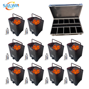 10 focos <span class=keywords><strong>LED</strong></span> inalámbricos de 6x18W con batería DMX, foco <span class=keywords><strong>LED</strong></span> Par con WiFi y estuche de carga para bodas, fiestas y bares - Product Image 5