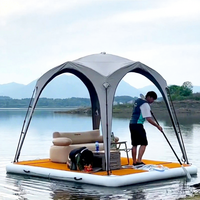 Tente de camping aquatique, auvent pare-soleil, radeau gonflable, lit flottant, plateforme de pêche extérieure en EVA, non standard