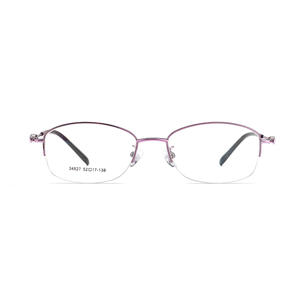 Gafas de mujer Danyang con montura ovalada de aleación, lentes de resina antirreflectantes, bicolor, electrochapadas - Product Image 3