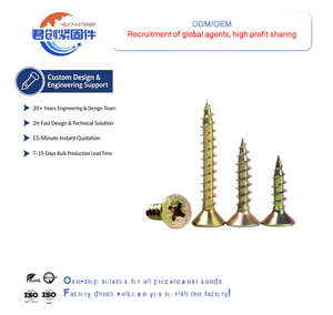 Tornillos <span class=keywords><strong>de</strong></span> fibra metálica ISO M2 con cabeza <span class=keywords><strong>de</strong></span> trompeta <span class=keywords><strong>de</strong></span> zinc amarillo <span class=keywords><strong>de</strong></span> 40 mm para paneles <span class=keywords><strong>de</strong></span> yeso, madera y tablaroca, venta al por mayor - Product Image 1