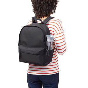 For Basics Unisex Canvas <strong>Backpack</strong> for School Study Travel Durable Classic Design <strong>Black</strong> - Product Image 5