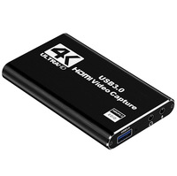 Tarjeta de captura de vídeo 4K USB 3,0 HDMI, compatible con grabador de vídeo HD 1080P 60fps para captura OBS, tarjeta de juego, cámara de PS4 en vivo