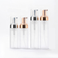 Bouteille de mousse givrée 100ml 120ml 150ml 200ml, flacons pompe à mousse argentés et or rose, bouteille en plastique PET mat pour nettoyant moussant