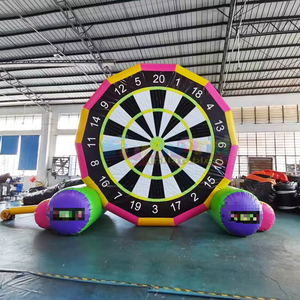 Tablero de dardos gigante inflable para deportes al aire libre con velcro, juego de fútbol con dardos y pelotas. - Product Image 6