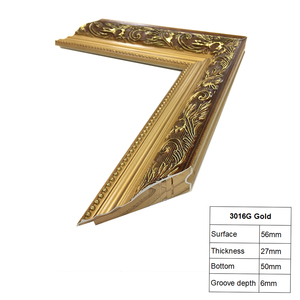 Cổ <span class=keywords><strong>Baroque</strong></span> vàng trắng sơn dầu khung cho sảnh khách sạn vải nghệ thuật trang trí nội thất - Product Image 2