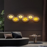Lampe murale LED Art Déco en fer forgé en forme de feuille de lotus, style nordique luxueux et moderne, pour salle de bain
