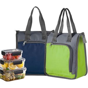 Bolsas de Compras Reutilizables Aisladas Personalizadas, Bolsa Refrigerada con Asa Ancha para el Trabajo, Viajes, Senderismo, Entrega de Alimentos - Product Image 4