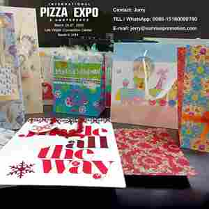 Sacs en papier cadeau de Noël SP3014 avec cartes de vœux et poignées de divers matériaux - Product Image 2