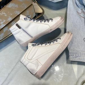 2025 femmes haut en cuir véritable sale baskets blanc coréen Style rétro caché Wedge chaussures hautes polyvalentes pour l'hiver - Product Image 3