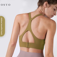 Soutiens-gorge de sport RUNNING GIRL pour femmes, soutiens-gorge de sport rembourrés à bretelles croisées au dos, soutien moyen, avec coussinets amovibles