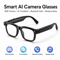 Gafas Inteligentes con Cámara IA, Cámara de 8MP, Grabación de Video WiFi, Llamadas Inalámbricas, Traducción, Música, Gafas de Sol Deportivas Magnéticas para Hombre y Mujer