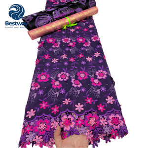 Tissu en dentelle suisse 3D Bestway Applique pour mariage africain - Product Image 2