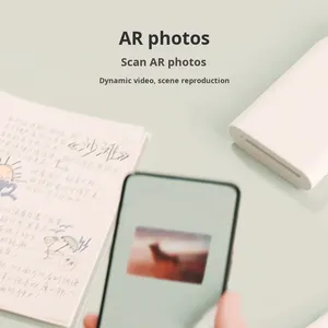 Imprimante <span class=keywords><strong>photo</strong></span> de poche blanche, <span class=keywords><strong>mini</strong></span>, portable, couleur, intelligente, HD, pour impression sans fil, 2x3 pouces, 313x440 dpi - Product Image 3