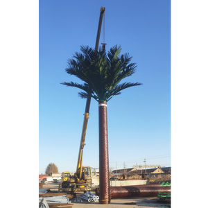 Tubo único de aço galvanizado árvore de côco biônico camuflado palmeira pinheiro torre camuflada