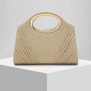 Nuova Borsa da Sera Plissettata con Paillettes Lucide per Donna, Clutch Formale per Abiti da Cerimonia e Matrimoni, Regalo in Poliestere di Tendenza - Product Image 6