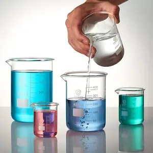 5ml-10000ml düşük formlu beher kimya laboratuvar borosilikat cam beher emzik ile