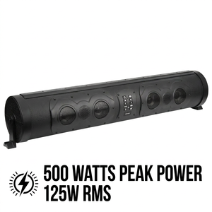 Haut-parleur amplifié pour voiturette <span class=keywords><strong>de</strong></span> golf, ATV, UTV, connecteur BT, <span class=keywords><strong>barre</strong></span> <span class=keywords><strong>de</strong></span> <span class=keywords><strong>son</strong></span> 8 haut-parleurs, étanche avec éclairage LED, 500 Watts - Product Image 4