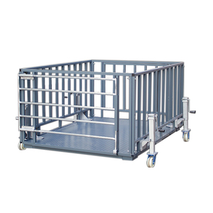 Balance portable pour bétail, pour usage agricole, pour porcs et moutons, état neuf, 220V, clôture métallique bleue, garantie 1 an, 1,2*1,2m - Product Image 1