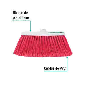 Confezione da 12 pezzi di scopa media in vinile senza spazzola a bastone con testa per scopa per uso domestico quotidiano - Product Image 2