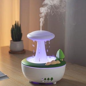 Diffuseur d'arômes Paysage Forêt Tropicale Vente en Gros Usine Humidificateur Ultrasonique Gouttes <span class=keywords><strong>de</strong></span> <span class=keywords><strong>Pluie</strong></span> 280ml avec Télécommande - Product Image 1