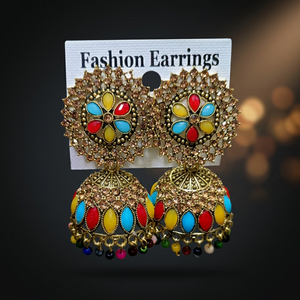 Women's <b>Fine</b> Multi Color Bohemian Dangle <b>Earrings</b> Lightweight Traditional Fashion Jewelry Party Wear Wholesale Collection - Product Image 2