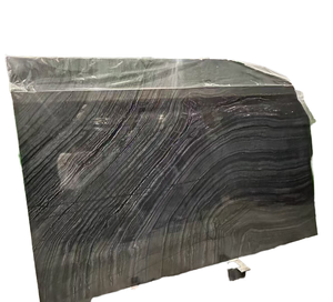 Grandes Losas de Mármol Negro con Vetas de Madera Natural Antigua para Villa con Superficie Pulida, Diseño de Fregadero de Mármol para Interiores - Product Image 1