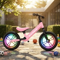 Vélo d'équilibre pour enfants de 12 pouces, guidon ergonomique, siège confortable, vélo de divertissement intérieur et extérieur