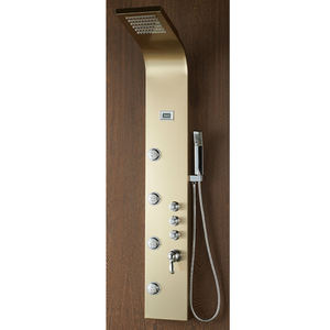 Hôtels Maisons <span class=keywords><strong>Spa</strong></span> Panneau de douche multifonctionnel Montage mural Température constante Acier inoxydable Surface polie Vanne en céramique - Product Image 1